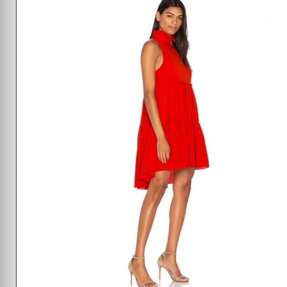 Elliat Anthropologie Sonnet Tiered Dress In Poppy Red Sz M